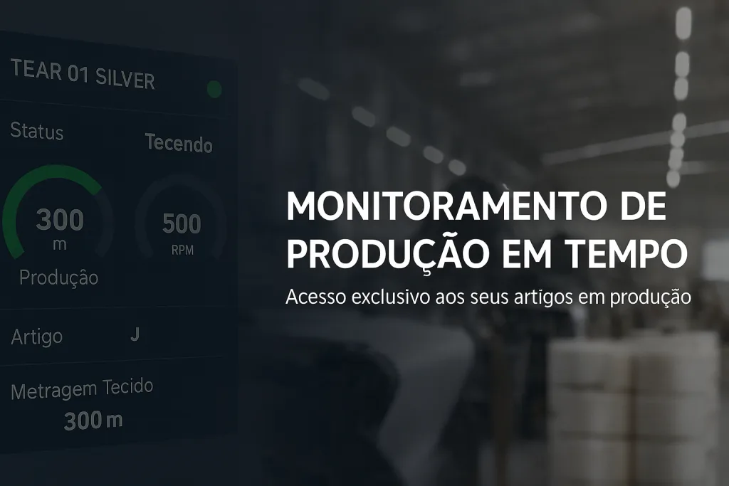 Painel de monitoramento de produção da Tecelagem Nova Geração